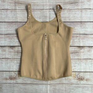 Waist‎ Trainer Vest XL Nude Compression Zipper Shapewear Body Shaper Corset